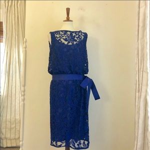 - Tadashi Shoji Royal blue Lace Dress